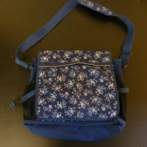 Blue Floral Print Bag